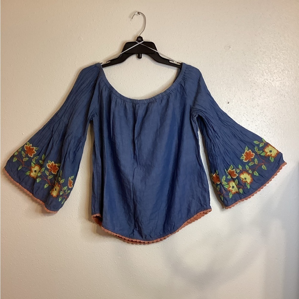 Ivy Jane Floral Embroidered Blouse Size Ex Small